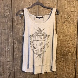 One love clothing gray tank top size large